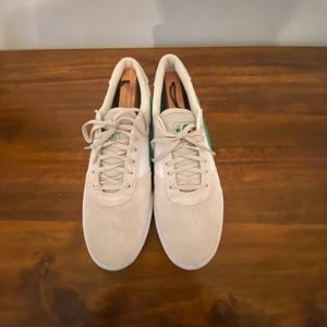 Lakai White and Green Skate Shoes